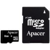 Карта памяти Apacer microSDHC (Class 4) 8GB + адаптер (AP8GMCSH4-R)