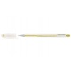 Ручка гелевая Crown Hi-Jell, корпус прозрачный, стержень золотистый металлик