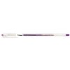 Ручка гелевая Crown Hi-Jell, корпус прозрачный, стержень фиолетовый