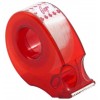 Диспенсер для клейкой ленты канцелярской с лентой «Луч», 65 x 70 x 25 мм, для ленты шириной до 18 мм, красный