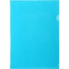 Папка-уголок пластиковая Durable А4+, толщина пластика 0,18 мм, прозрачная синяя