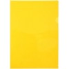 Папка-уголок пластиковая Office Space А4, толщина пластика 0,15 мм, прозрачная желтая