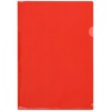 Папка-уголок пластиковая Office Space А4, толщина пластика 0,15 мм, прозрачная красная