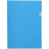 Папка-уголок пластиковая Office Space А4, толщина пластика 0,5 мм, прозрачная синяя