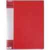 Папка пластиковая на 10 файлов Standart, толщина пластика 0,6 мм, красная
