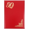Папка адресная, «50 лет», красная