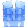 Лоток секционный настенный «Юниопт» (3 секции), 420 x 335 x 90 мм, прозрачный синий
