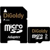 Карта памяти DiGoldy microSD 2GB + адаптер [DG002GCSD-AD]