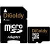 Карта памяти DiGoldy microSDHC (Class 10) 16GB + адаптер [DG016GCSDHC10-AD]