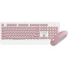 Клавиатура + мышь Jet.A SlimLine KM39 W (бело-розовая)